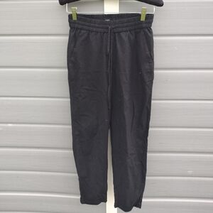 J. Crew Factory Linen Cotton Blend Drawstring Pants Black AW839 Womens 0